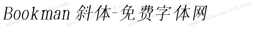 Bookman 斜体字体转换